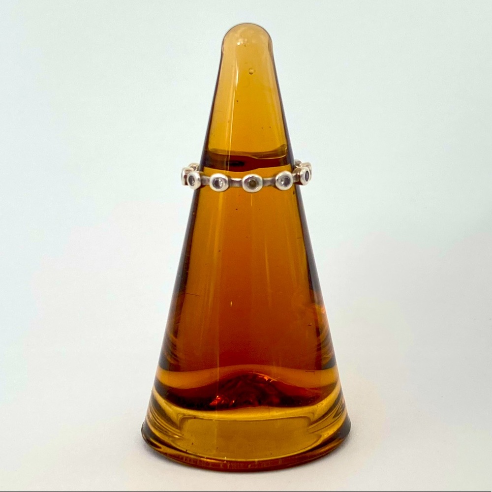 Silpada sterling silver and cubic zirconia band. Size 6.